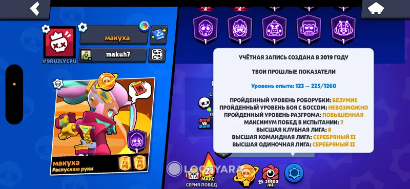 аккаунт в brawl stars. 64k общих