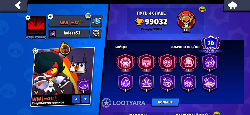 Жирный аккаунт brawl stars