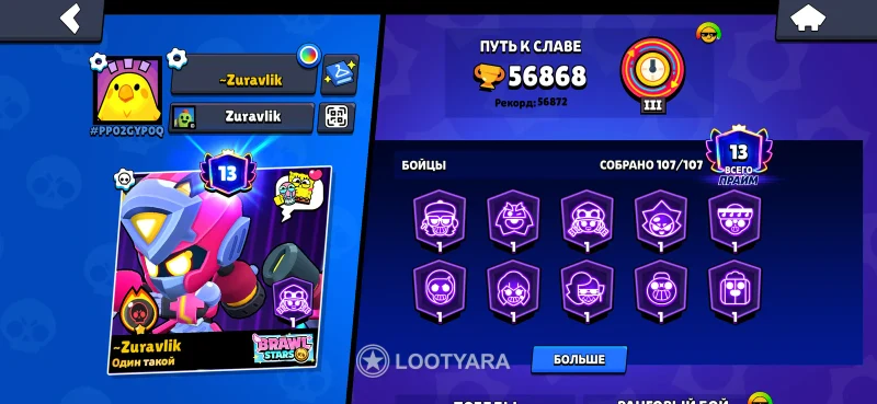 Full аккаунт Brawl stars